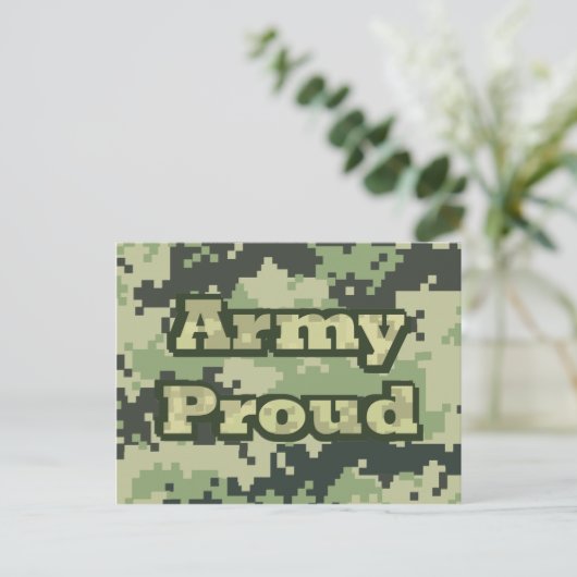 Army Proud Postkarte (Stehend Vorderseite)