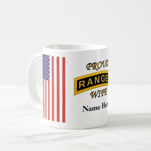 Army Ranger School - Stolze Ehefrau - Tasse (Vorderseite Links)