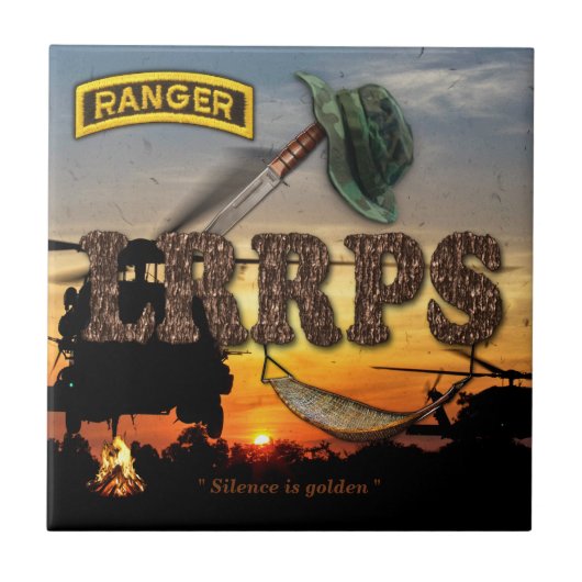Army Rangers LRPS LRRP LURPS Recon Recondo Fliese (Vorderseite)
