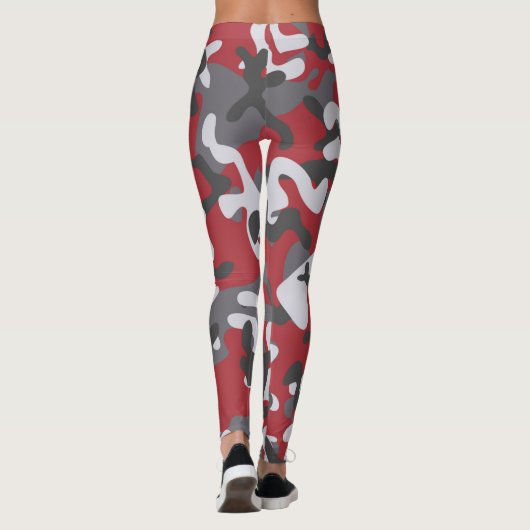 Army Red Camouflage Gemustert | LEGGINGS (Rückseite)