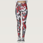 Army Red Camouflage Gemustert | LEGGINGS (Vorderseite)