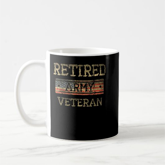 Army Remüde Veteran Army American Flag Veteran Re Kaffeetasse (Links)