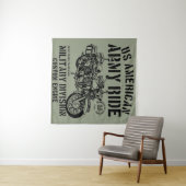 Army ride Motorcycle Blanket Wandteppich (Beispiel (Horizontal))
