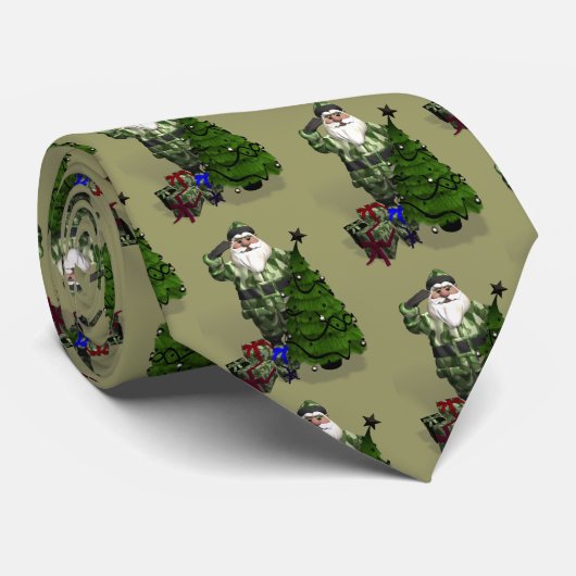 Army Santa Claus Krawatte (Gerollt)