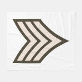 Army Sergeant rank Fleecedecke (Vorderseite (Horizontal))