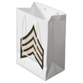 Army Sergeant rank Mittlere Geschenktüte (Vorderseite Schrägansicht)