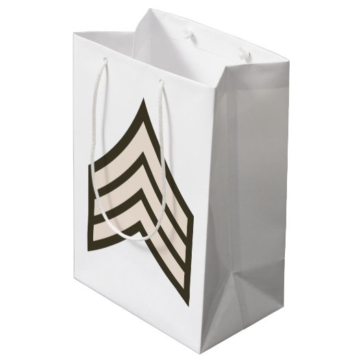 Army Sergeant rank Mittlere Geschenktüte (Rückseite Schrägansicht)