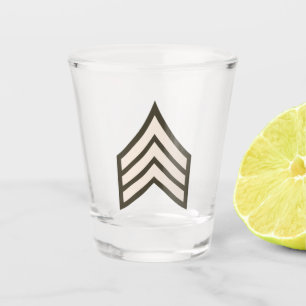 Army Sergeant rank Schnapsglas