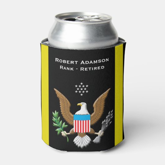 Army Service Patriotic personalisiert Dosenkühler (Kanne Vorderseite)