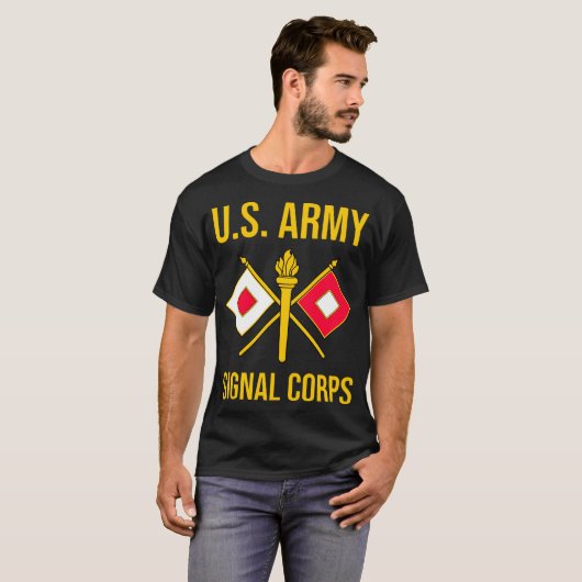 ARMY SIGNAL CORPS BRANCH USASC US Sweatshirt T-Shirt (Vorne ganz)