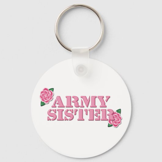 Army Sister Pink Roses Schlüsselanhänger (Vorderseite)