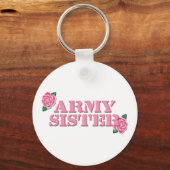 Army Sister Pink Roses Schlüsselanhänger (Vorderseite)