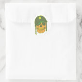 Army Skull Runder Aufkleber (Tasche)