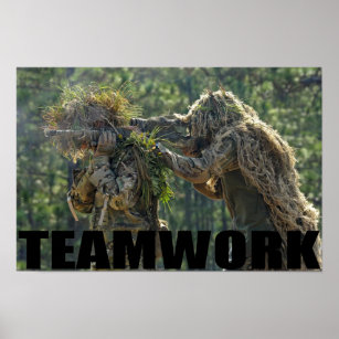 Army Sniper Team Poster