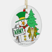 Army Snowman Weihnachten Keramik Ornament (Rechts)