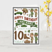 Army Soldier Personalisierte Geburtstagskarte Karte (Gelbe Blume)