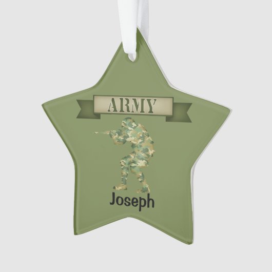 Army Soldier Personalisierte Ornament der Streitkr (Vorderseite)