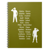 Army Soldier Phonetic Alphabet Cadet School Notizblock (Vorderseite)