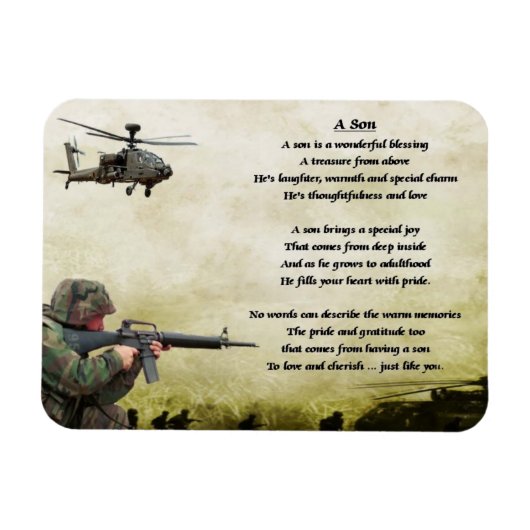 Army Soldier Son Poem Magnet (Horizontal)