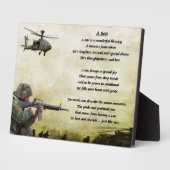 Army Soldier Son poem Plaque Fotoplatte (Seite)