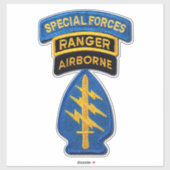 Army Special Forces Group Grüne Berets - Kontakt Aufkleber (Blatt)
