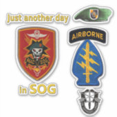 Army Special Forces MAC-V-SOG Konturaufkleber. St Aufkleber (Vorderseite)