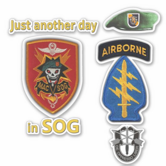 Army Special Forces MAC-V-SOG Konturaufkleber. St Aufkleber (Vorderseite)