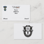 Army Spezialstreitkräfte grüne Berets sf sfg sof v Visitenkarte (Vorne/Hinten)