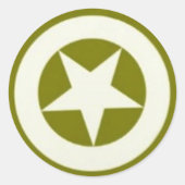 Army Star Runder Aufkleber (Vorderseite)