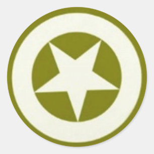 Army Star Runder Aufkleber