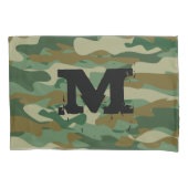 Army-Tarnmuster mit Monogramm Pillowcase Kissenbezug (Vorderseite)