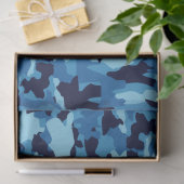 Army-Tarnung Blaues Muster Seidenpapier (Geschenk)