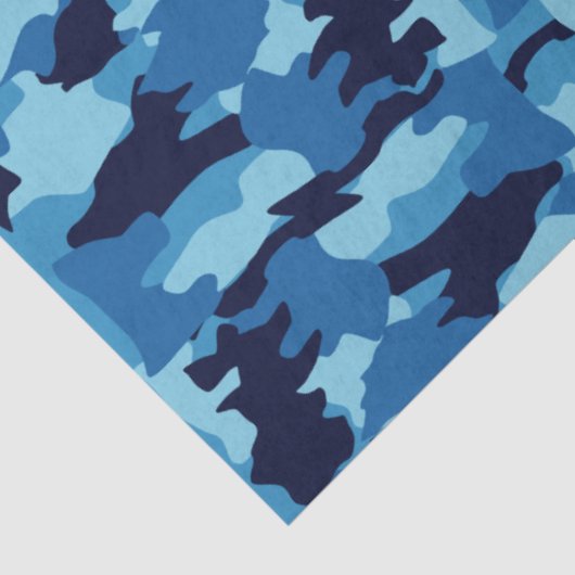 Army-Tarnung Blaues Muster Seidenpapier (Ausschnitt)