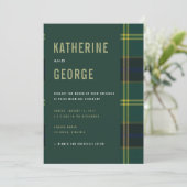 Army Tartan Einladung (Stehend Vorderseite)