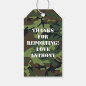 Army themed Birthday Party Geschenkanhänger (Vorderseite)
