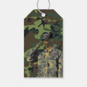 Army themed Birthday Party Geschenkanhänger (Rückseite)