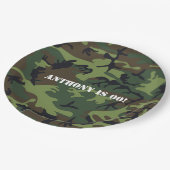 Army themed Birthday Party Pappteller (Schrägansicht)