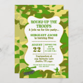 Army Toy Soldier Birthday Invitation Camouflage Einladung (Vorne/Hinten)