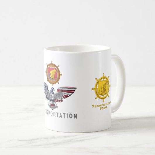 Army Transportcorps Veteran Maßgeschneiderter Adle Kaffeetasse (VorderseiteRechts)