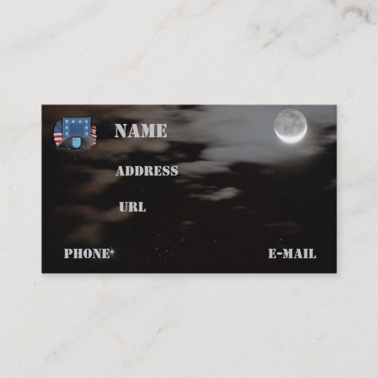 army units beret flash veterans vets business Card Visitenkarte (Vorderseite)