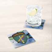 Army USACAPOC(A) Psychologische Operationen Rechteckiger Pappuntersetzer (Vor Ort)