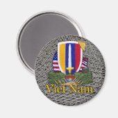 Army USARV Vietnam War Patch Veteranen Magnet (Vorderseite/Rückseite)