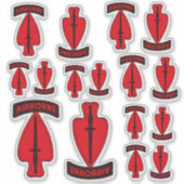 Army USASOC Special Ops Veterans Contour Sticker (Vorderseite)