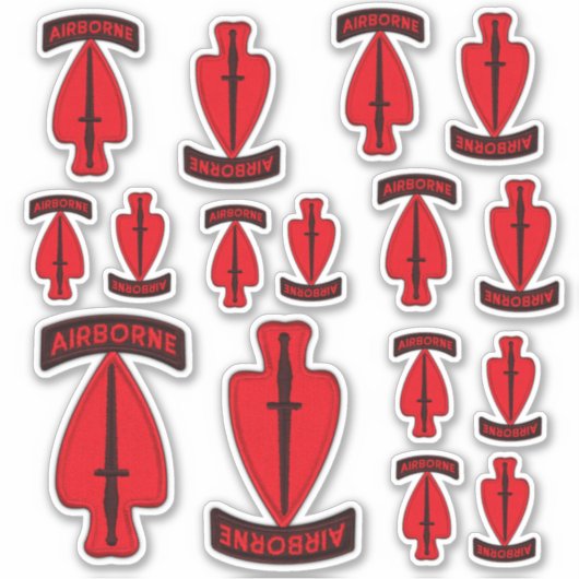 Army USASOC Special Ops Veterans Contour Sticker (Vorderseite)