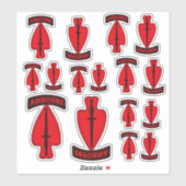 Army USASOC Special Ops Veterans Contour Sticker (Blatt)