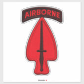 Army USASOC Special Ops Veterans Contour Sticker (Blatt)