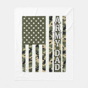 Army-Vater-Tarnung-Amerikanische-Flagge-Vintage-Sh Fleecedecke