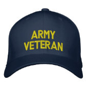 Army Veteran Hat Bestickte Baseballkappe (Vorderseite)