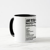Army Veteran Nutrition Fakten Tasse (Vorderseite Links)