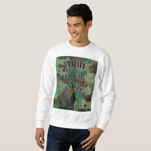 Army Veteran's Ehemann Sweatshirt (Vorne ganz)